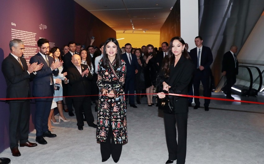 Mehriban Aliyeva attends “Heritage in Stitches: A Journey Through Embroidery and Sewing Traditions of Uzbekistan” exhibition